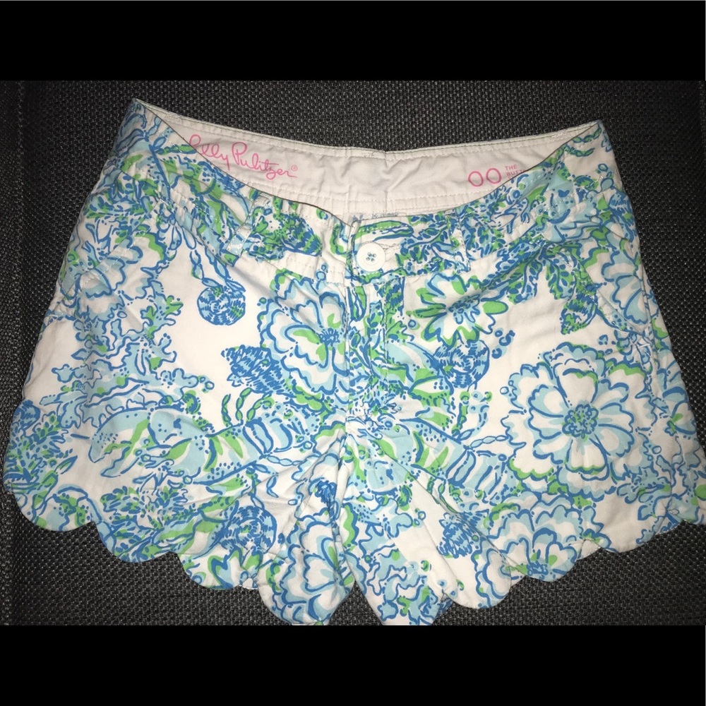 Lilly Pulitzer Buttercup shorts Crab Flower Habah
